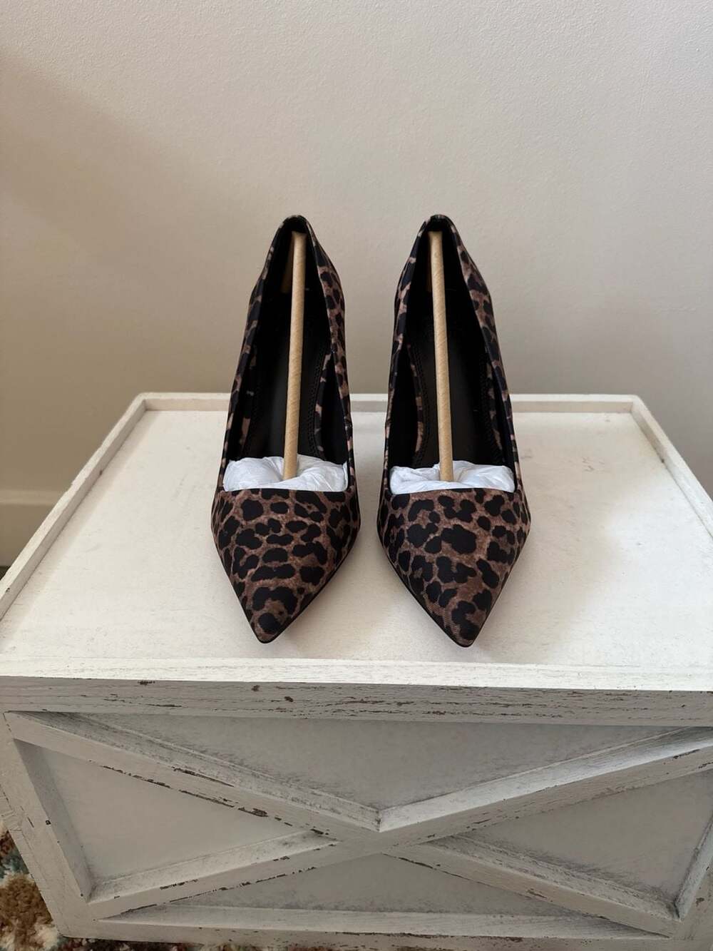 ASOS DESIGN Penley Pointed Toe Leopard Print Court Shoes UK Size 5 | US Size 7